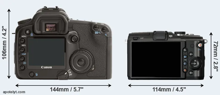Comparison 30D or E-PL2 rear