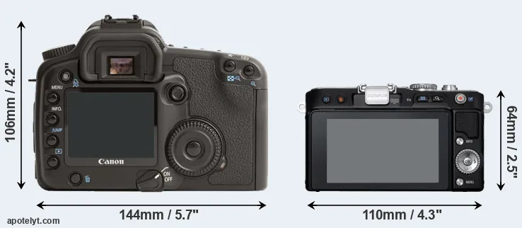 Comparison 30D or E-PL3 rear