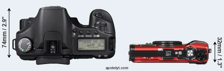 Compare 30D versus TG-5 top
