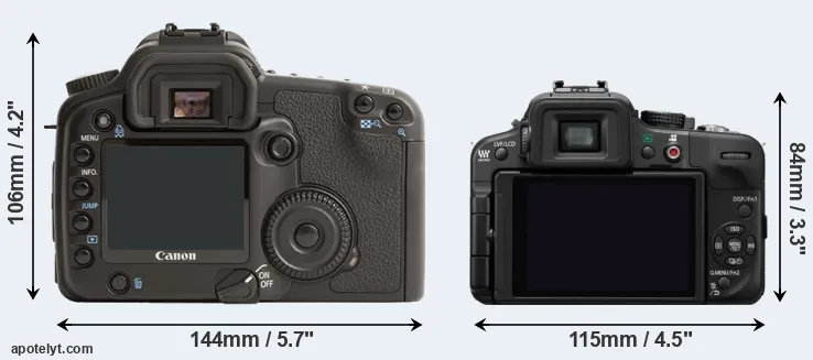 Comparison 30D or G3 rear