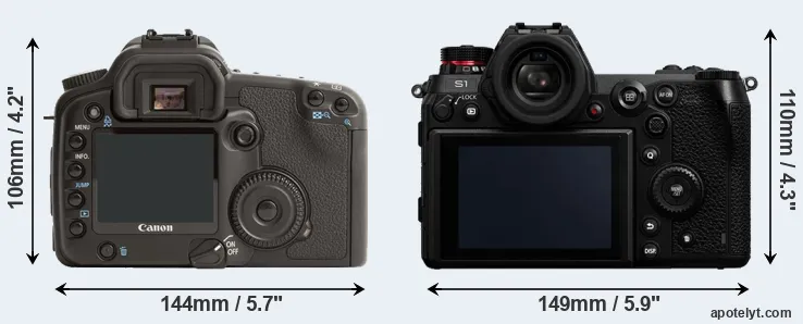 Comparison 30D or S1 rear