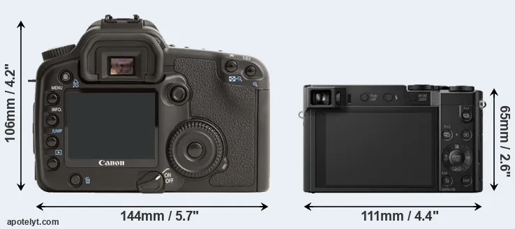 Comparison 30D or ZS100 rear