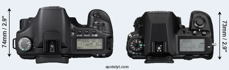 Compare 30D versus K-5 top