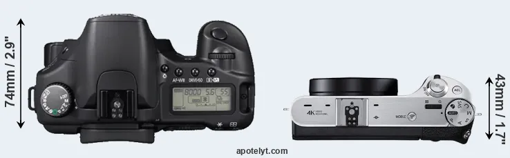Compare 30D versus NX500 top