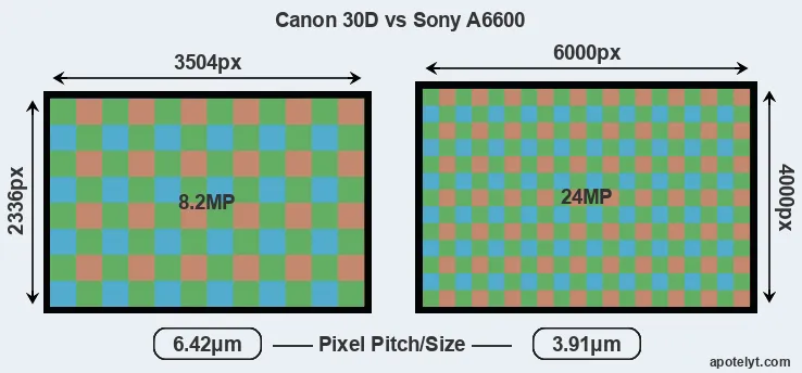 30D versus A6600 MP