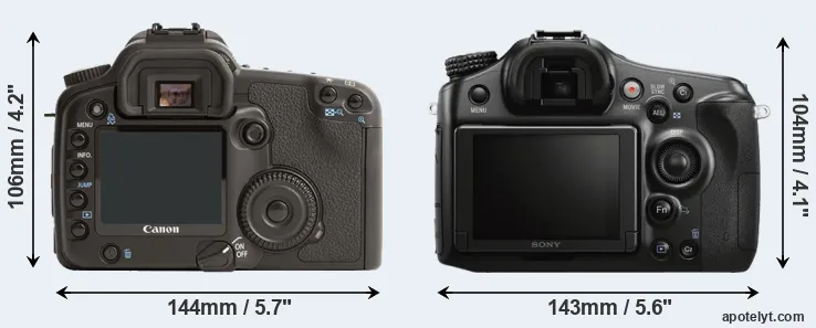Comparison 30D or A68 rear