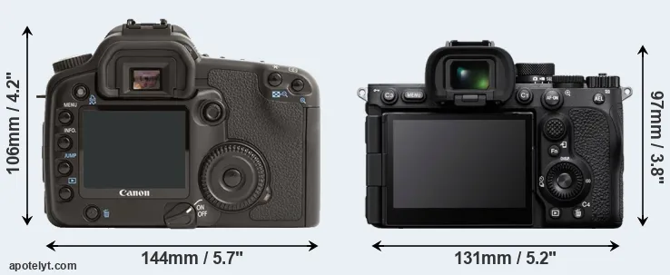 Comparison 30D or A7R V rear