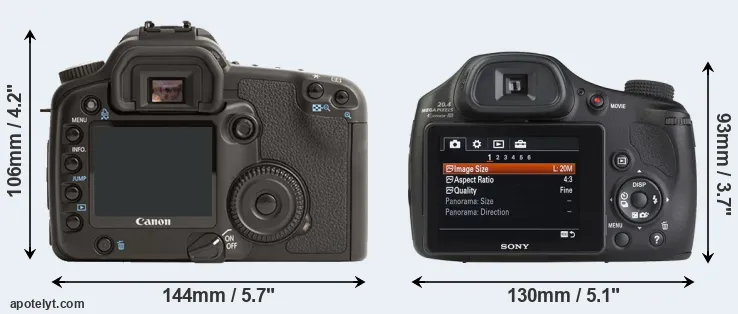 Comparison 30D or HX350 rear