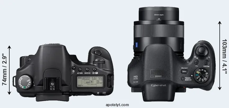 Compare 30D versus HX350 top