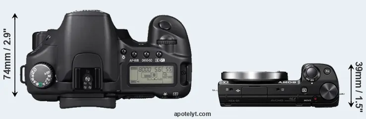 Compare 30D versus NEX-5R top