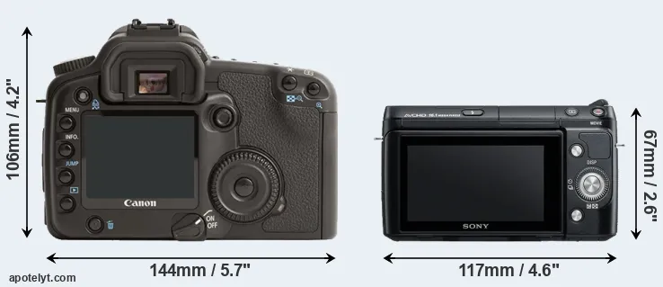 Comparison 30D or NEX-F3 rear