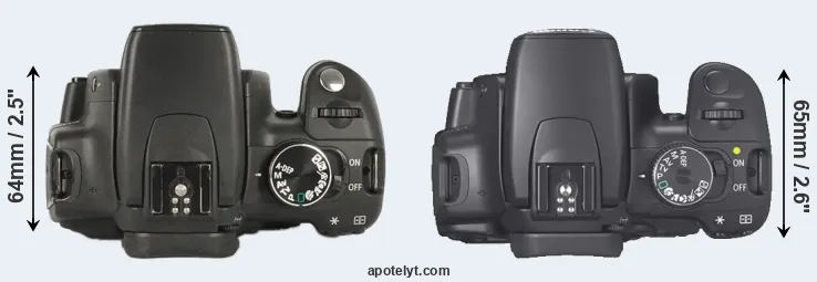 Compare 350D versus 400D top
