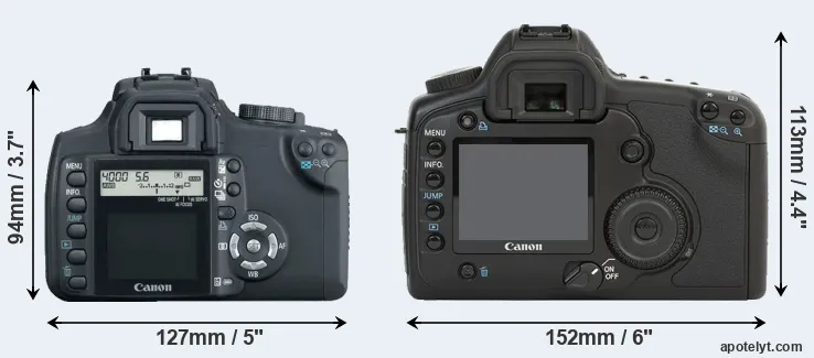 Comparison 350D or 5D rear