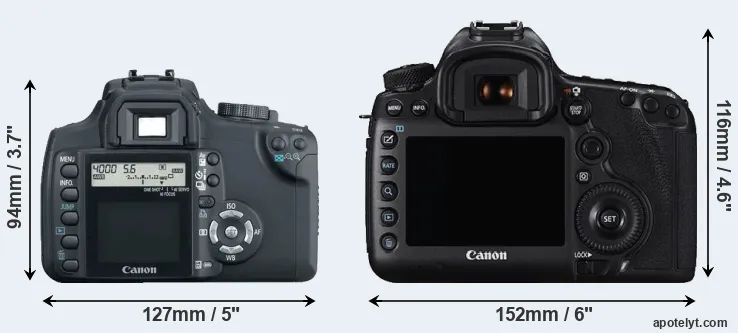 Comparison 350D or 5DS rear