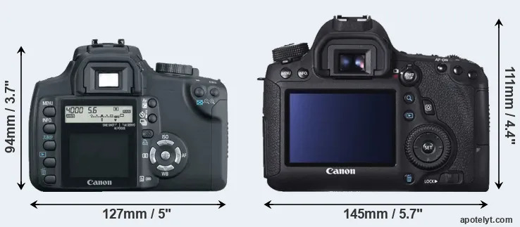 Comparison 350D or 6D rear