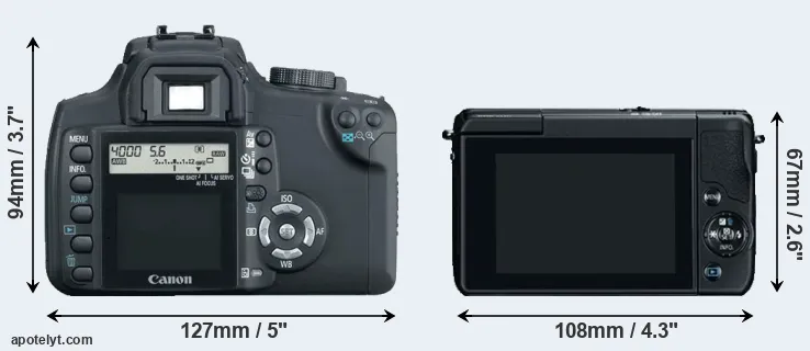 Comparison 350D or M10 rear