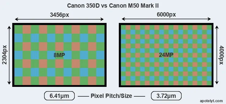 350D versus M50 Mark II MP