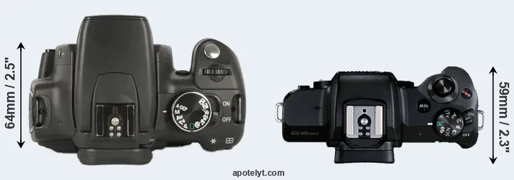 Compare 350D versus M50 Mark II top