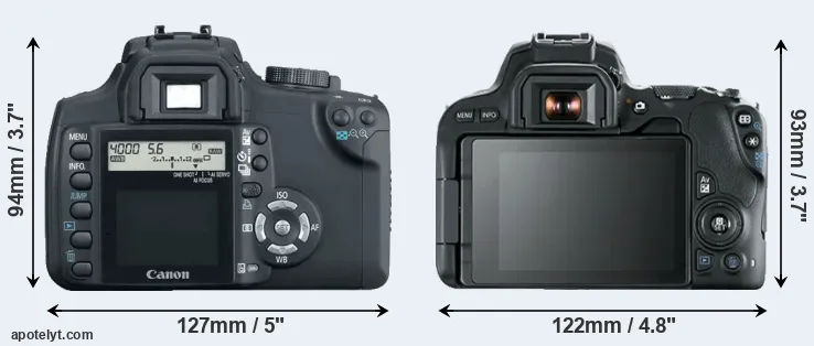 Comparison 350D or SL2 rear