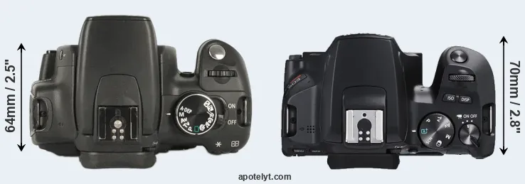 Compare 350D versus SL3 top