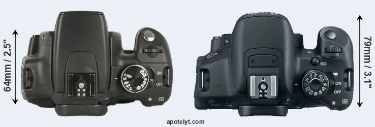 Compare 350D versus T5i top