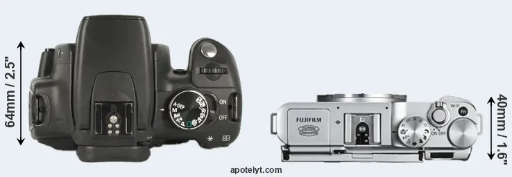 Compare 350D versus X-A2 top