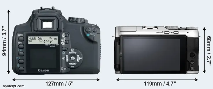Comparison 350D or X-A7 rear
