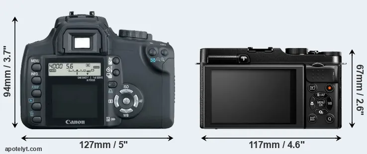 Comparison 350D or X-M1 rear