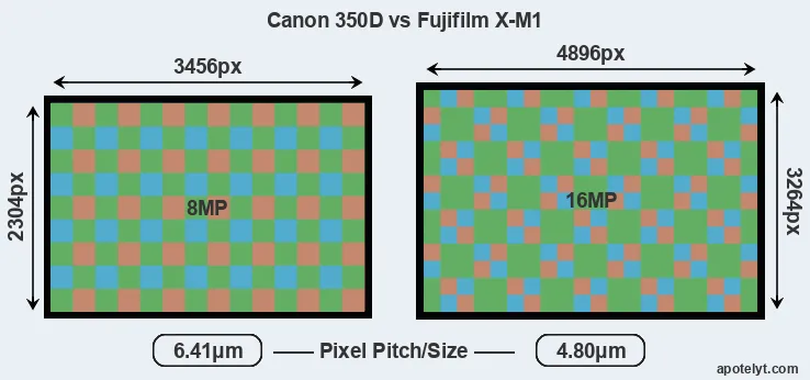 350D versus X-M1 MP
