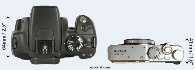 Compare 350D versus XF10 top