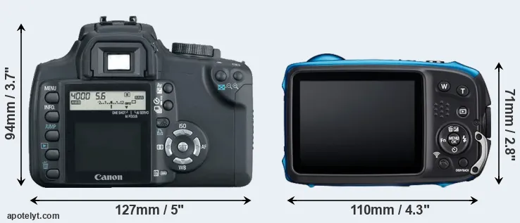 Comparison 350D or XP140 rear