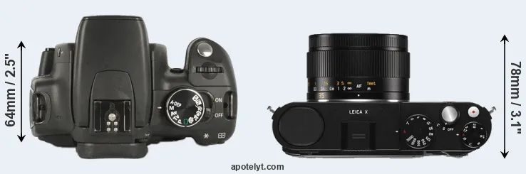 Compare 350D versus X Typ 113 top
