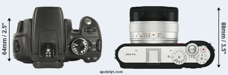 Compare 350D versus X-U Typ 113 top