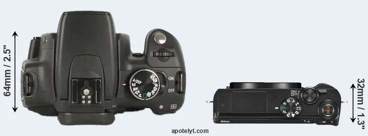 Compare 350D versus J5 top