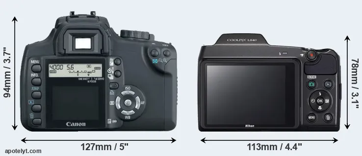 Comparison 350D or L840 rear