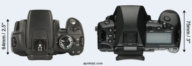 Compare 350D versus E-5 top