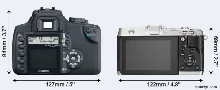 Comparison 350D or E-P5 rear