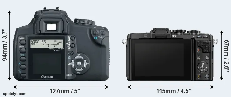 Comparison 350D or E-PL7 rear
