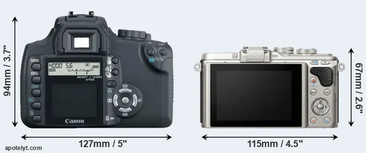 Comparison 350D or E-PL8 rear