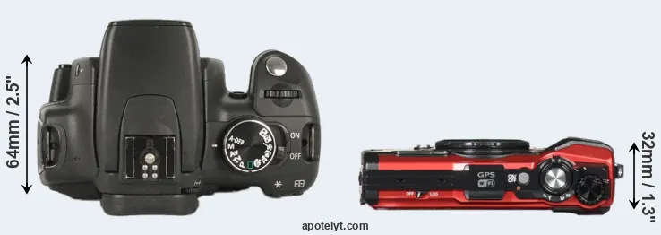 Compare 350D versus TG-5 top