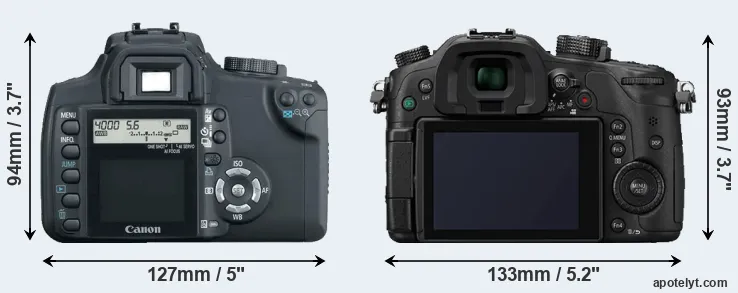 Comparison 350D or GH4 rear