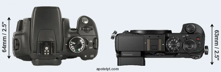 Compare 350D versus GX8 top