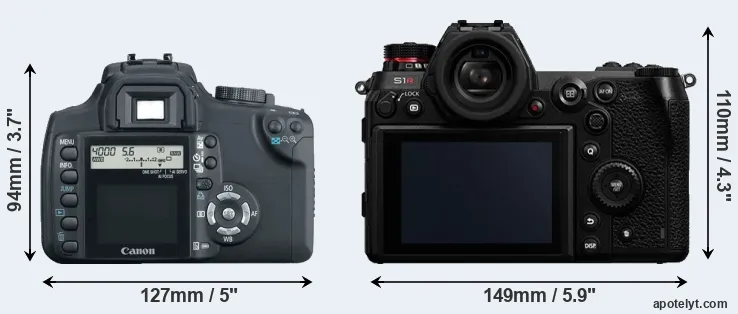 Comparison 350D or S1R rear