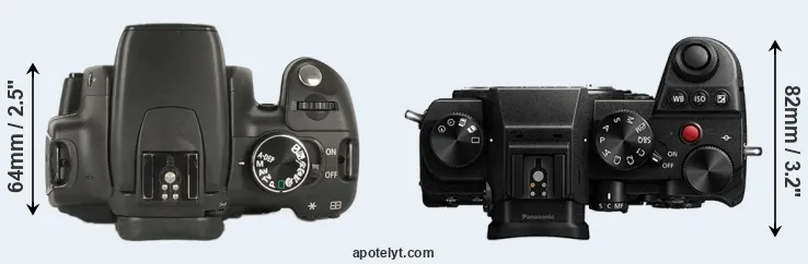 Compare 350D versus S5 top