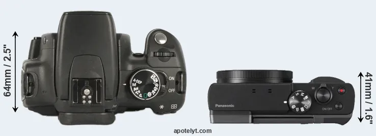 Compare 350D versus TZ90 top