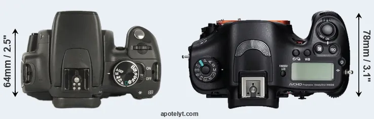 Compare 350D versus A99 top