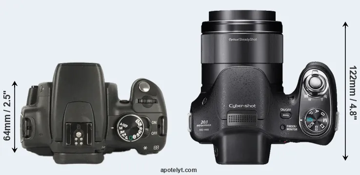 Compare 350D versus H400 top