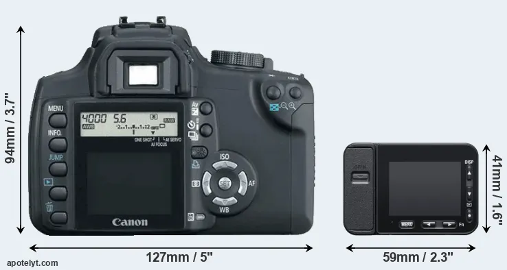 Comparison 350D or RX0 II rear