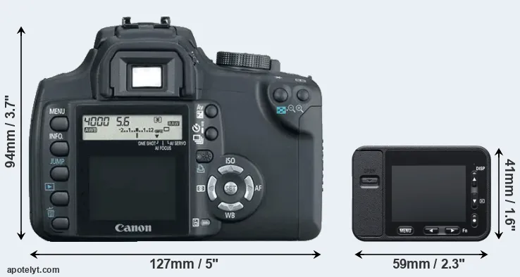 Comparison 350D or RX0 rear