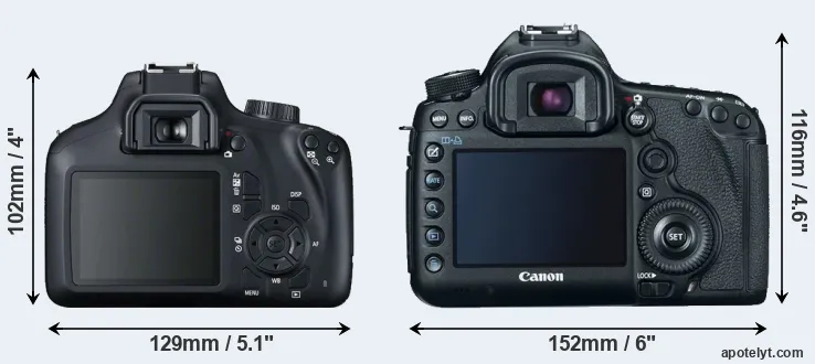 Comparison 4000D or 5D Mark III rear